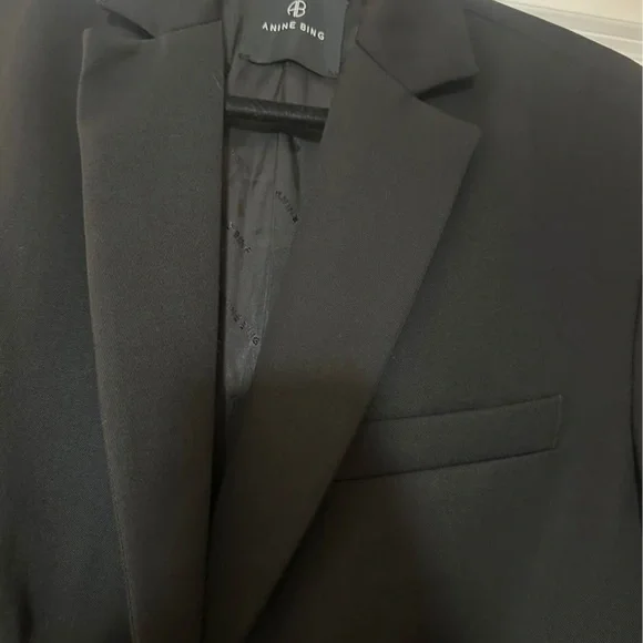 Anine Bing Black classic oversized Quinn Blazer - Picture 3 of 6
